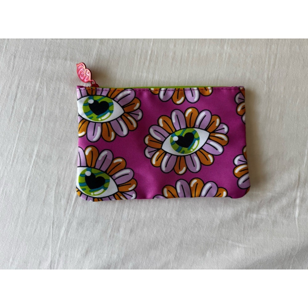IPSY Zipper Makeup Bag Multicolor Assorted Colors & Patterns Zip Pouch Charm